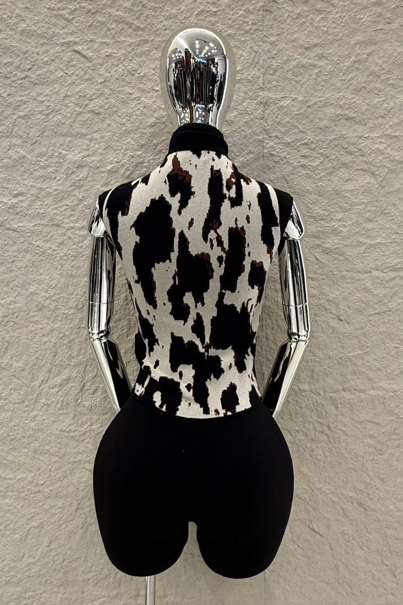 Blusa Halter Cow