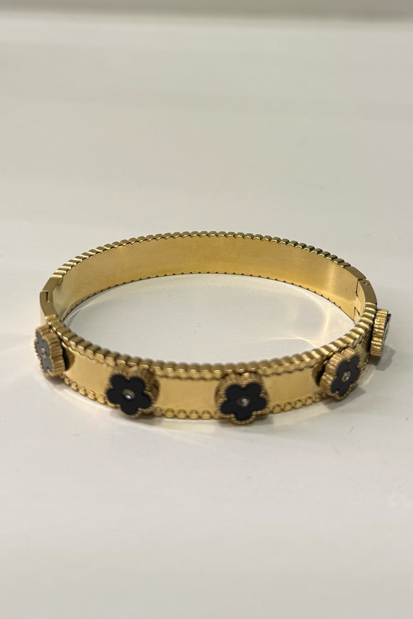 Pulsera Dupe Van Cleef Negro