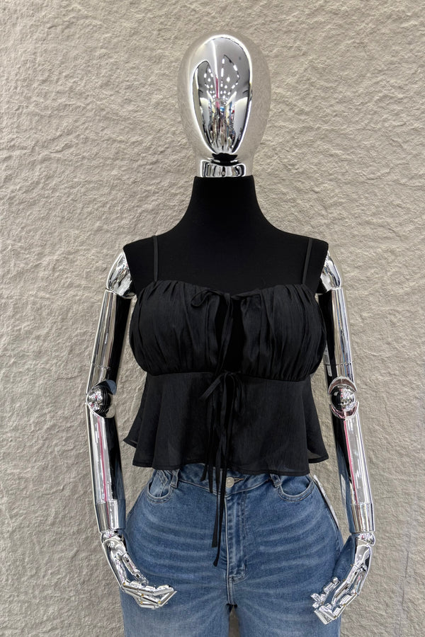 Blusa de Tirantes Suelta Negra