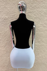 Mini Falda Abertura al Frente Azul