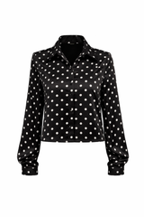 Camisa Corta Polka Negra