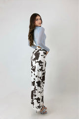 Pantalon Blanco Print Cow