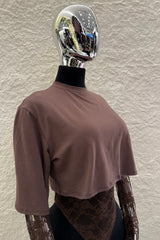 Pantiblusa Tshirt Encaje Cafe