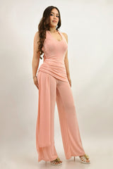 Romper Halter App de Falda Rosa