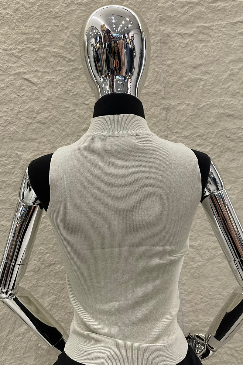 Blusa App Dorada Halter Beige