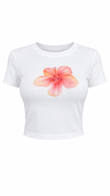 Tshirt Estampado Flor Blanca
