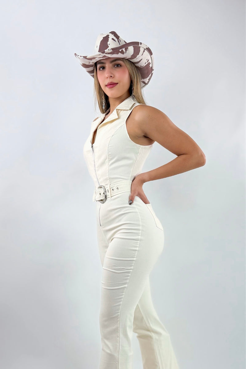 Romper Denim Cream