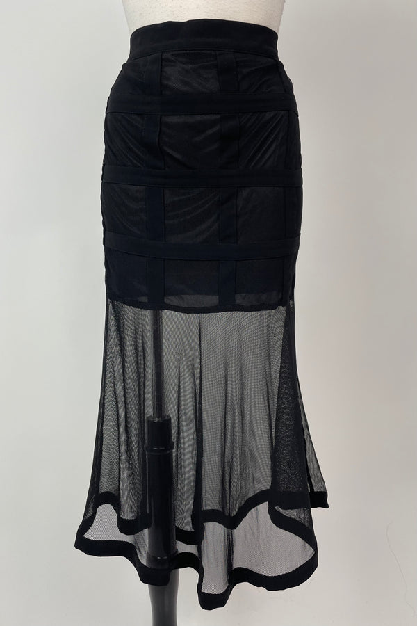 Falda Negro con Transparencia