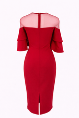 Vestido Midi Con Transparencia