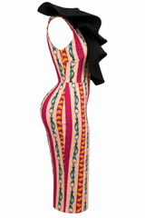 Vestido De Una Manga Con Olan
