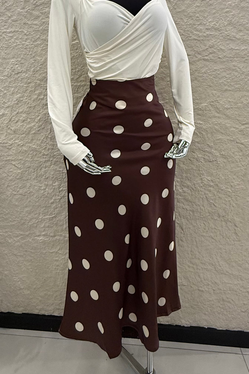 Falda Midi Polka Dots Cafe