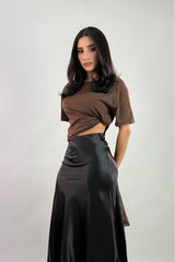 Crop Tshirt Rhinestone Cafe