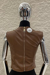 Top Corrugado Vinipiel Café