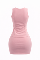 Set Chaleco y Falda Rosa