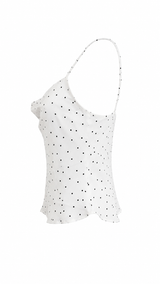 Blusa Satinada Polka Ivory