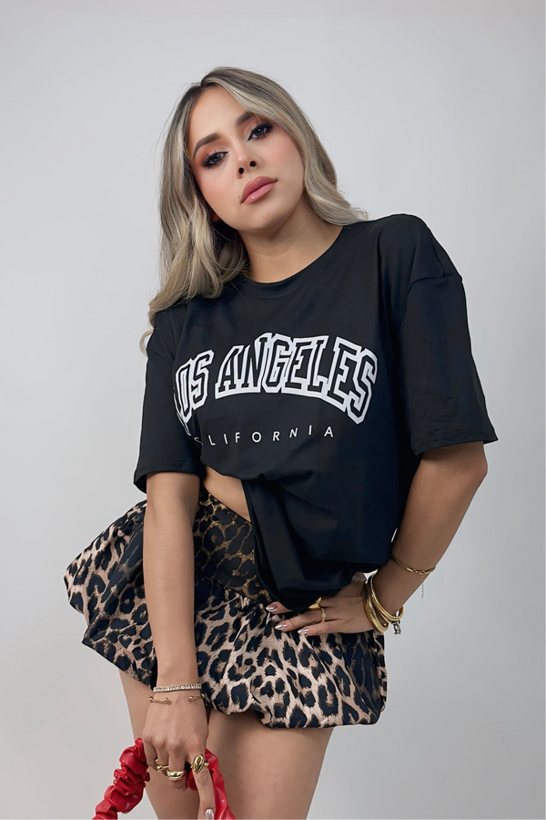 Tshirt Oversize Los angeles Negro