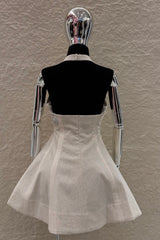 Vestido Halter Corset Beige