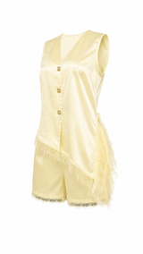 Set Satin y Lace Amarillo