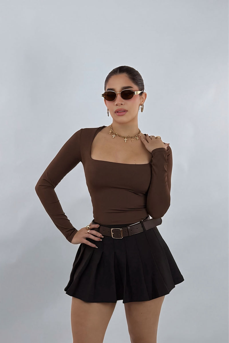 Blusa Manga Larga Chocolate