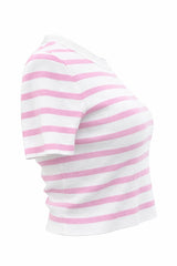 Crop Top a Rayas Rosa