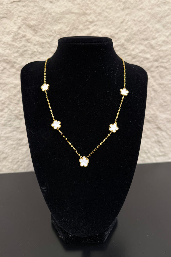 Cadena Dupe Van Cleef Blanca