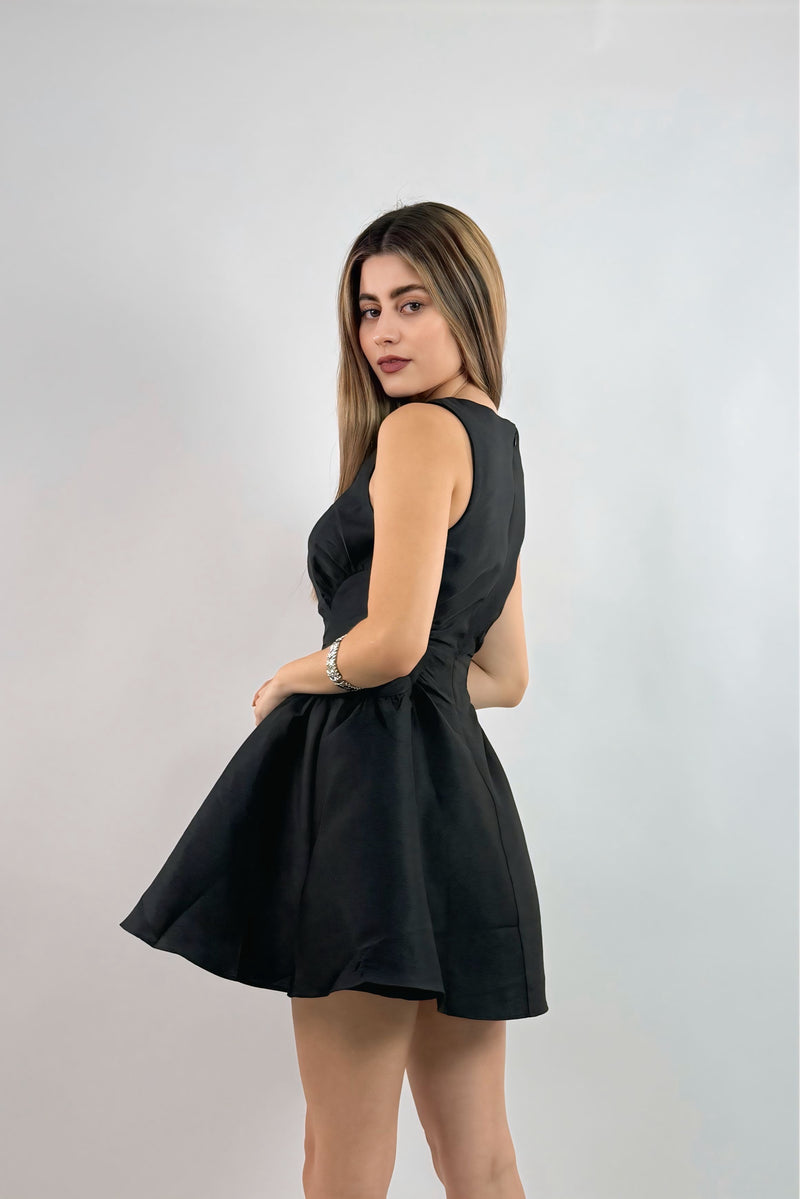 Vestido Volado Negro