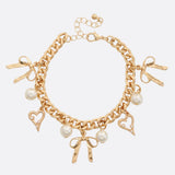 Pulsera Link Pearl & Heart