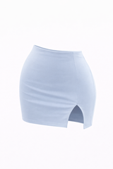 Mini Falda Abertura al Frente Azul