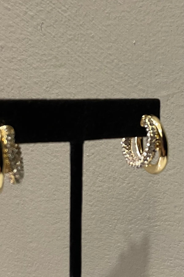 Aretes Double Ring Golden