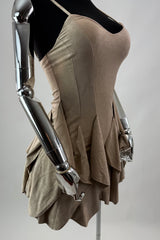 Vestido Corto Olanes Beige