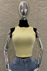 Crop Top Basic Amarillo