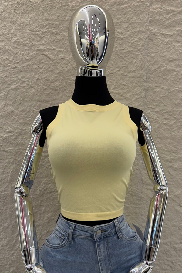 Crop Top Basic Amarillo