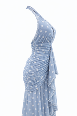 Vestidi Midi Polka Azul
