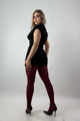 Set Top y Falda Sweater Negro