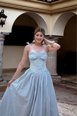Vestido Midi Corset Azul