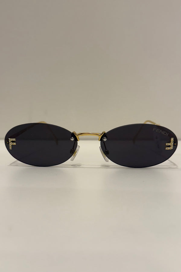 Lentes de Sol Fendi Ovalado, Lente Negro