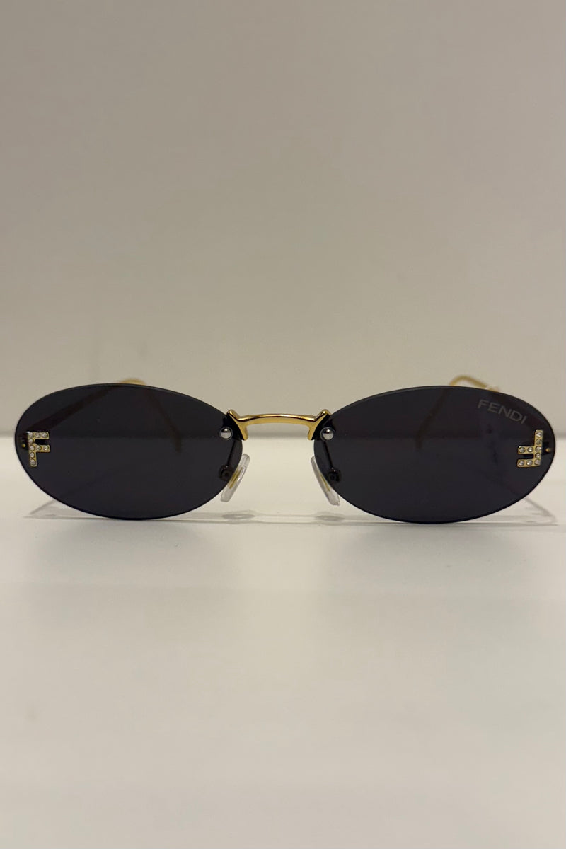 Lentes de Sol Fendi Ovalado, Lente Negro