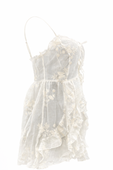 Blusa Mesh & Encaje Blanco