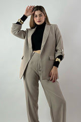 Set Blazer y Pantalon Sastre Beige