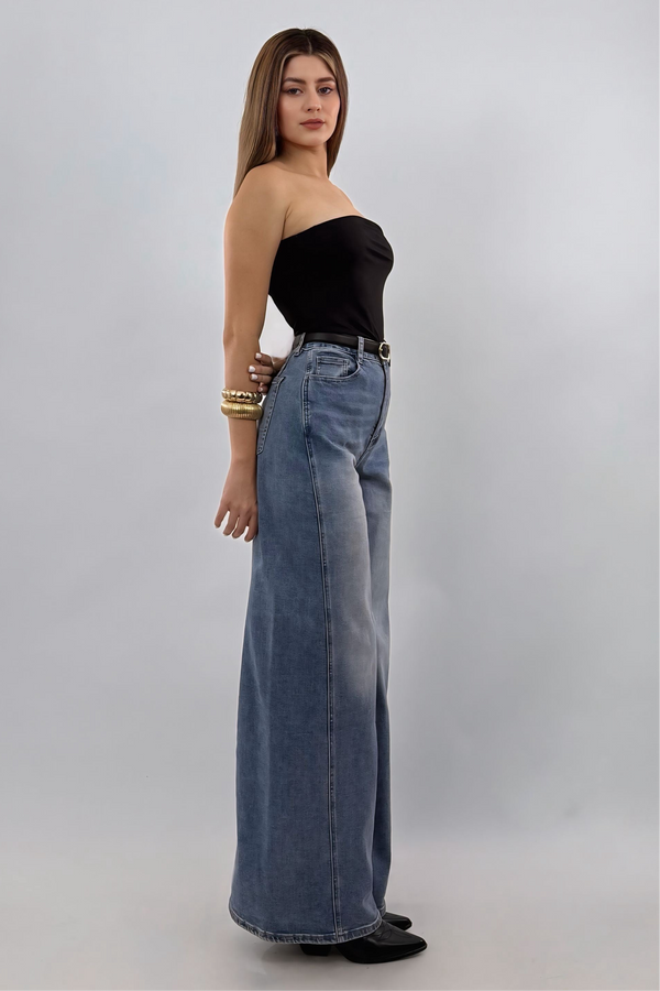 Pantalon Acampanado Denim