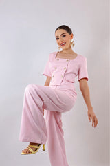 Set Blusa y Pantalon Sastre Rosa