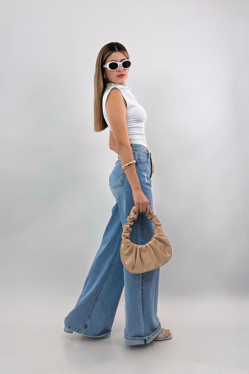 Pantalon High Rise Denim