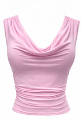 Blusa Escote Olgado Rosa
