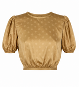 Crop Top Satinado Boleado
