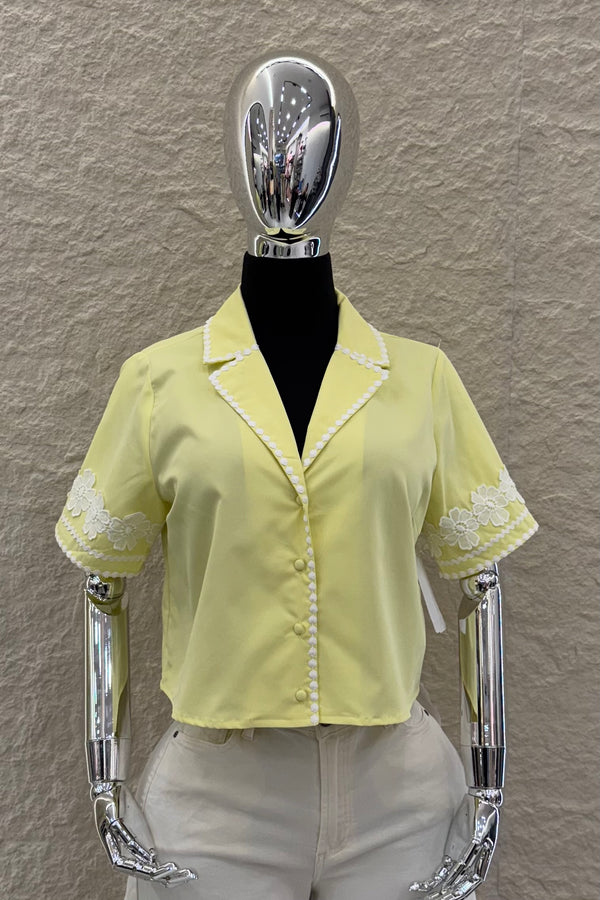 Camisa Bordada Amarilla