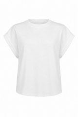Blusa Cuello Crew Blanca