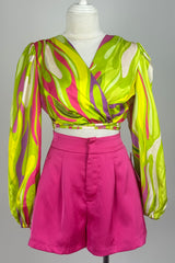 CropTop Satinado Multicolor