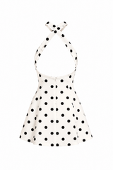 Vestido Halter Polka Blanco