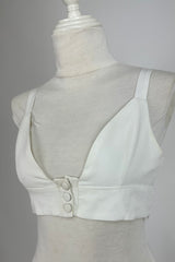 Croptop Blanco Con Botones