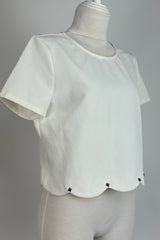 Blusa Blanca Con Estoperoles